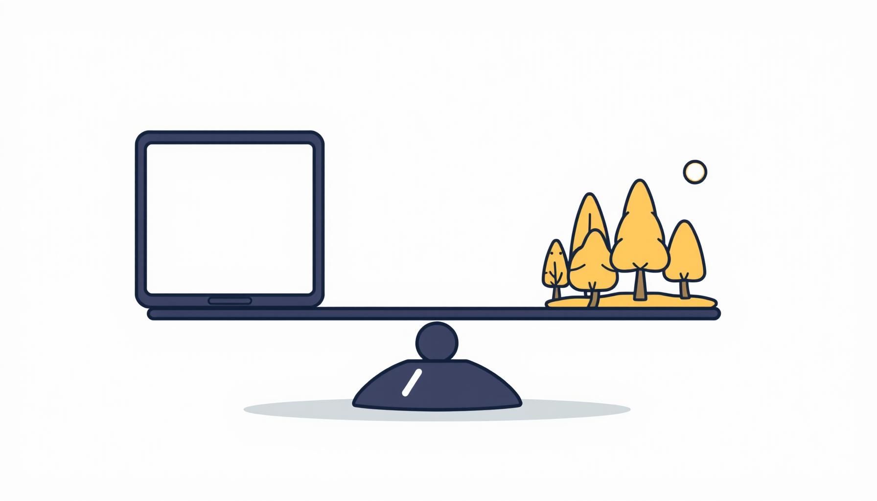 Família equilibrando tempo em tela e atividades reais