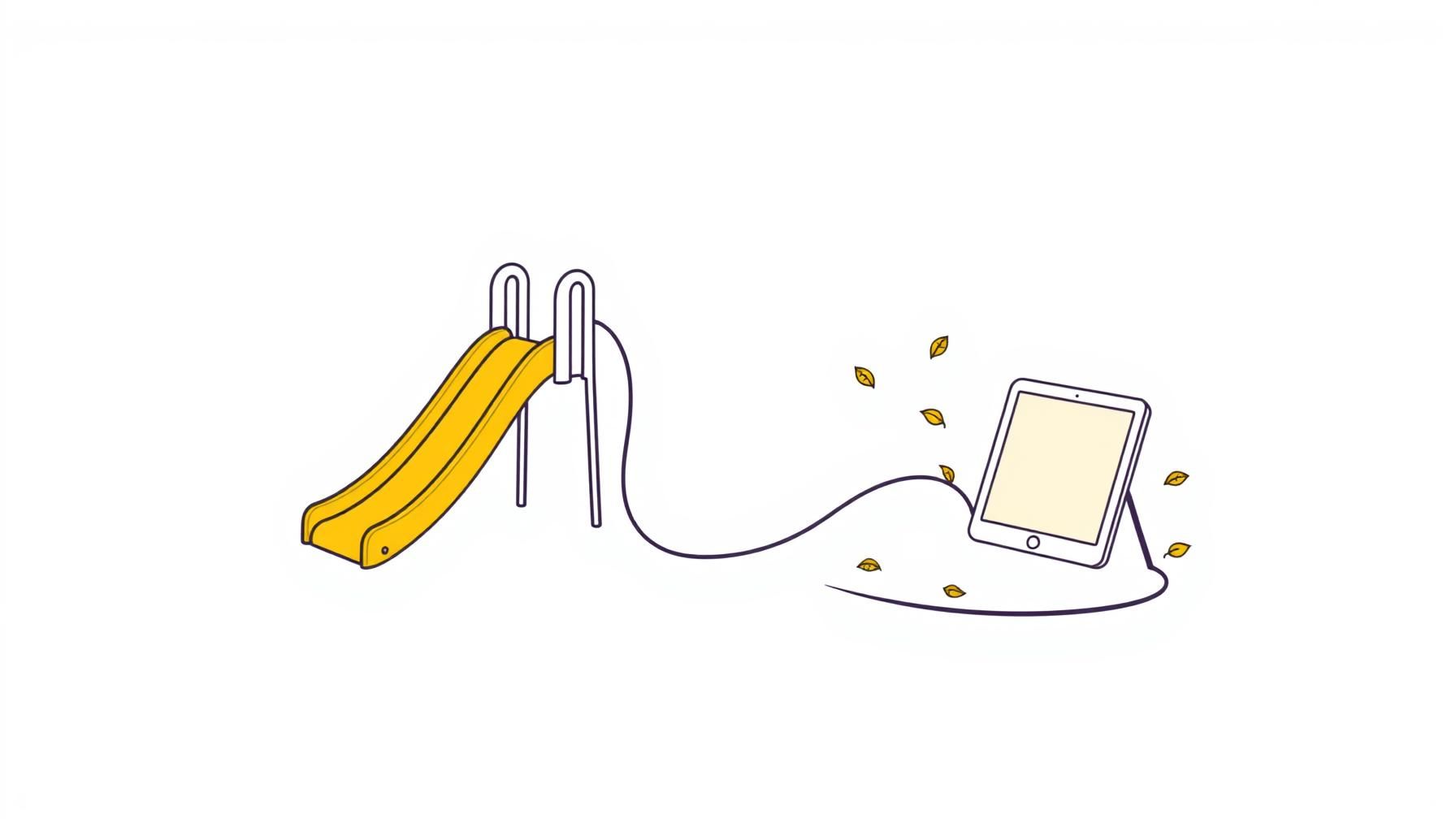 Em bé vừa chơi trong công viên vừa học từ tương tác