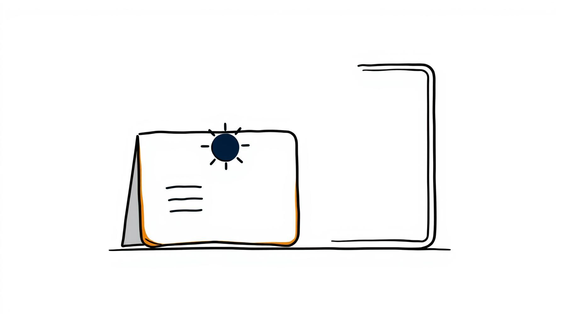 Criança criando manualmente cartões de estudos