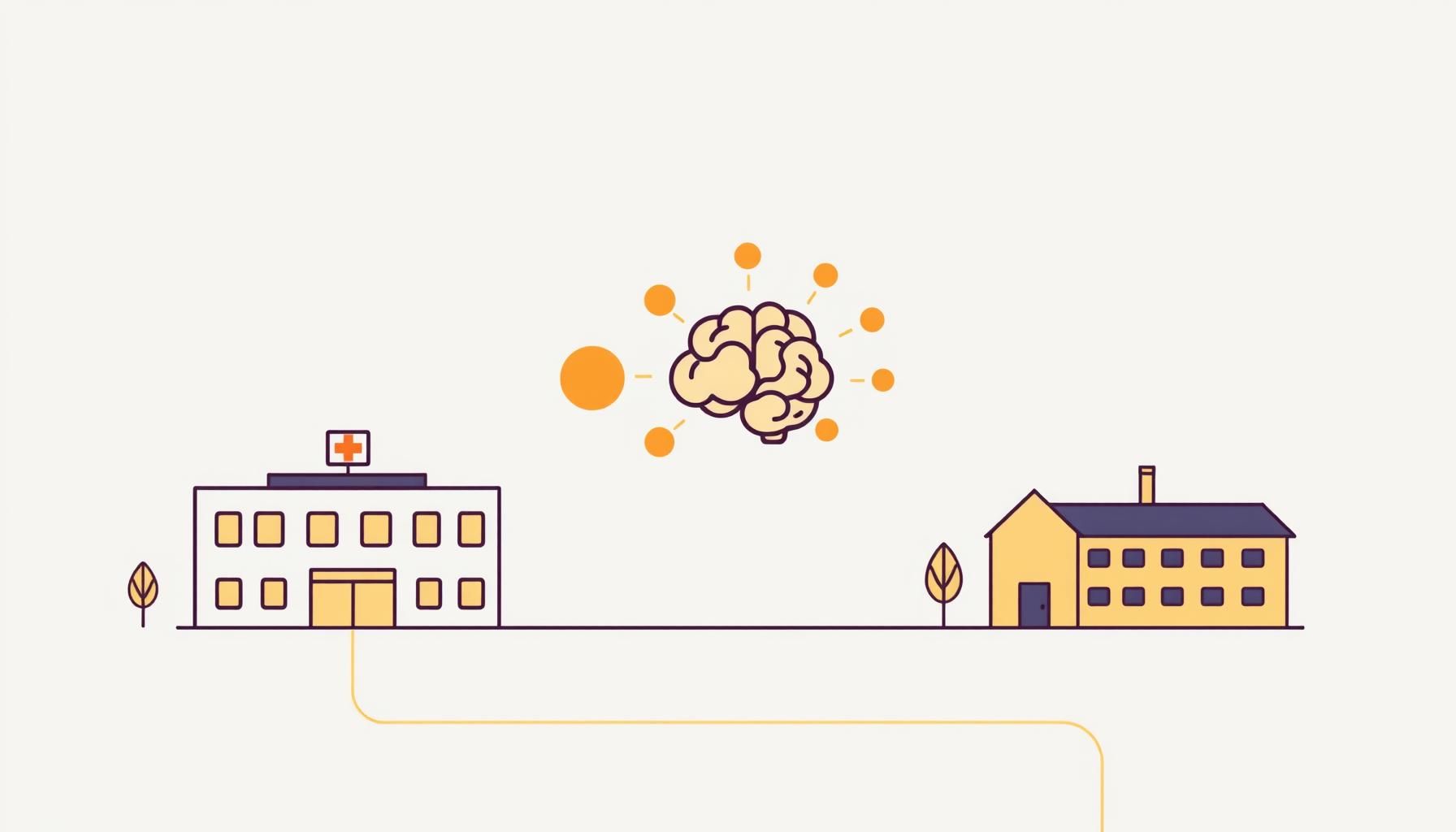 connection between schools and hospitals in AI innovation
