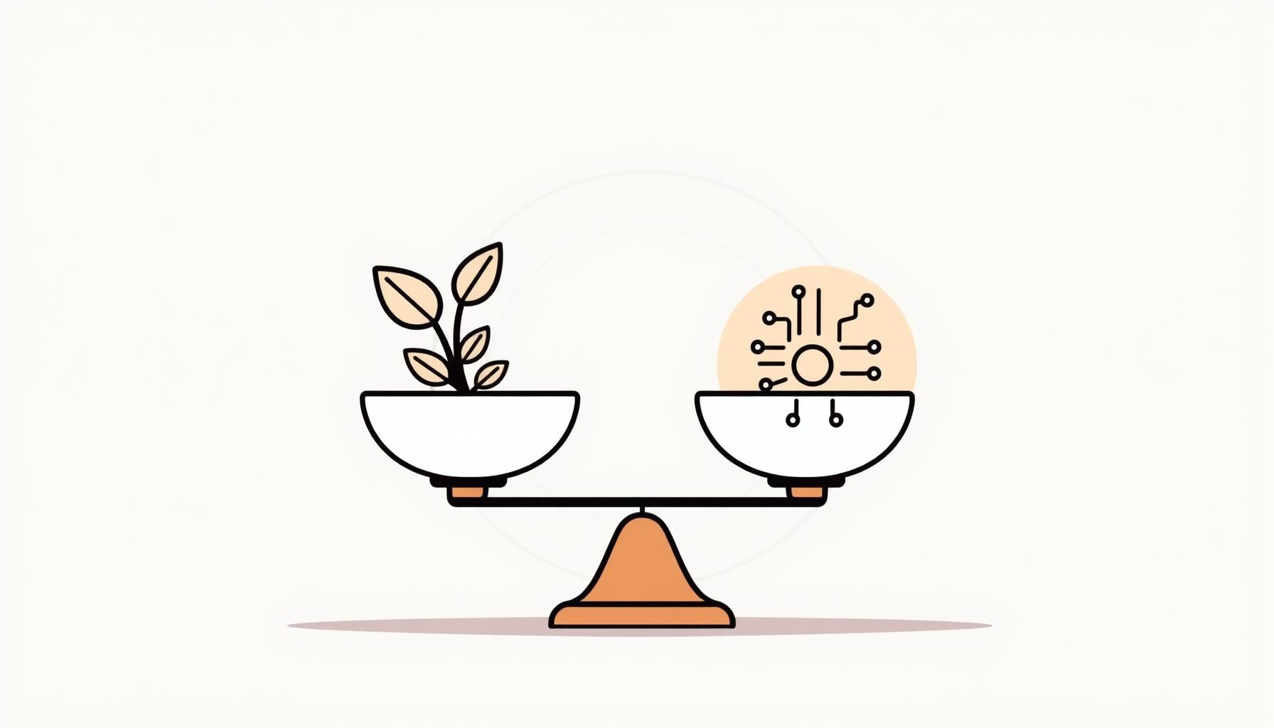 équilibre entre humain et technologie