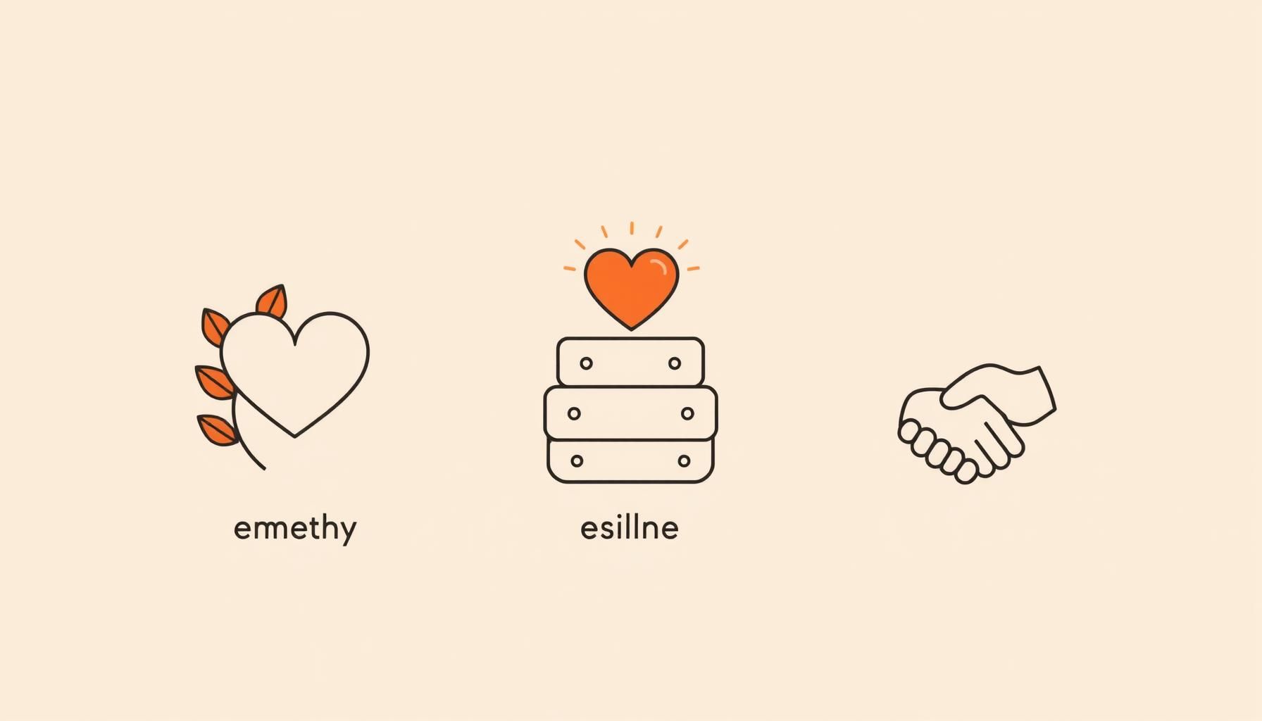 創造性・失敗を楽しむ力・分かち合いを表すイラスト