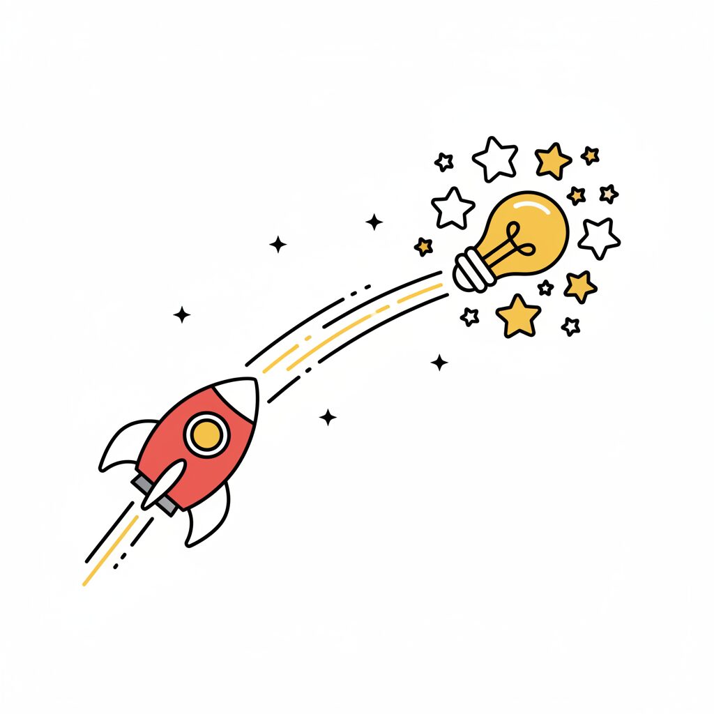 未来を想像する親子の姿