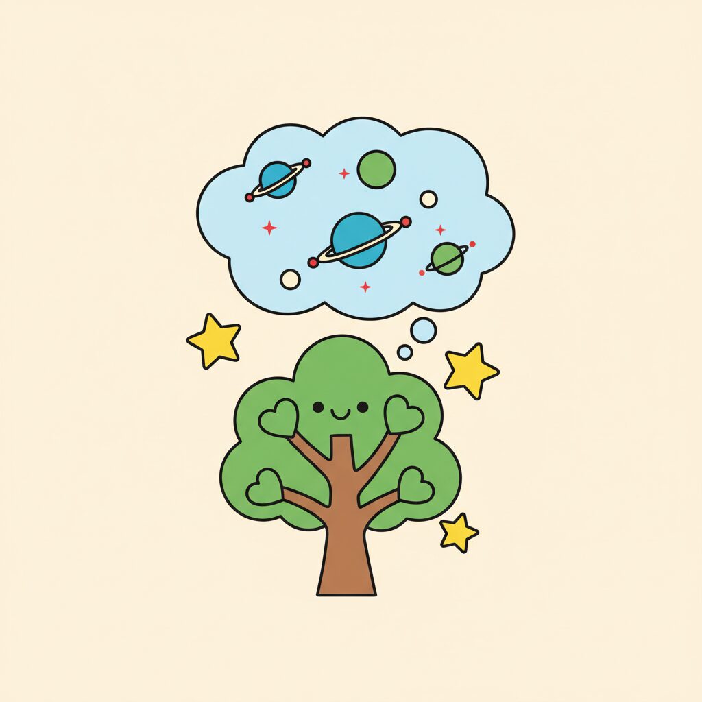 Niño observando el cielo con asombro