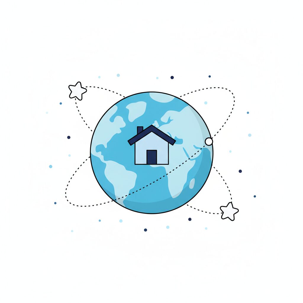 vue de la Terre depuis l'espace avec une citation inspirante