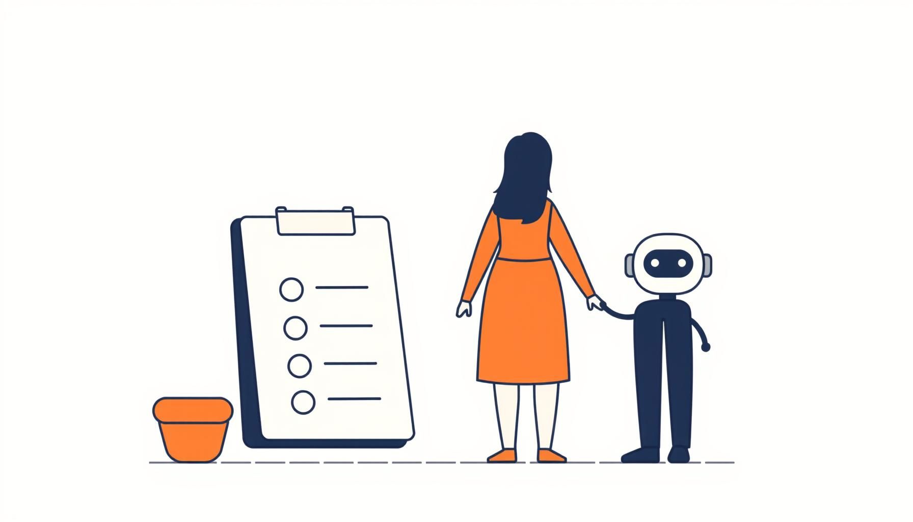 거실 바닥에 펼쳐진 체크리스트와 크레파스