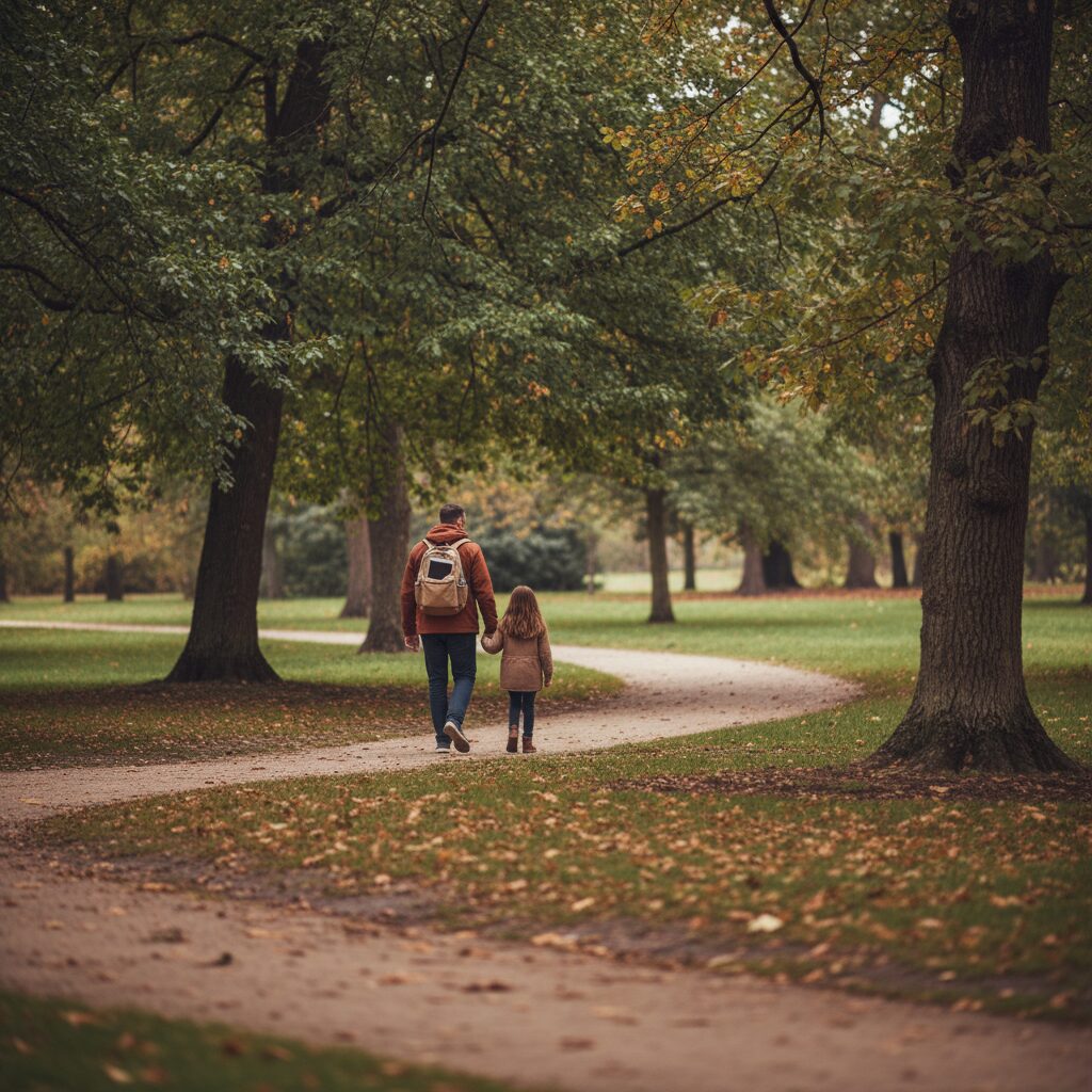 家庭围坐讨论未来科技场景