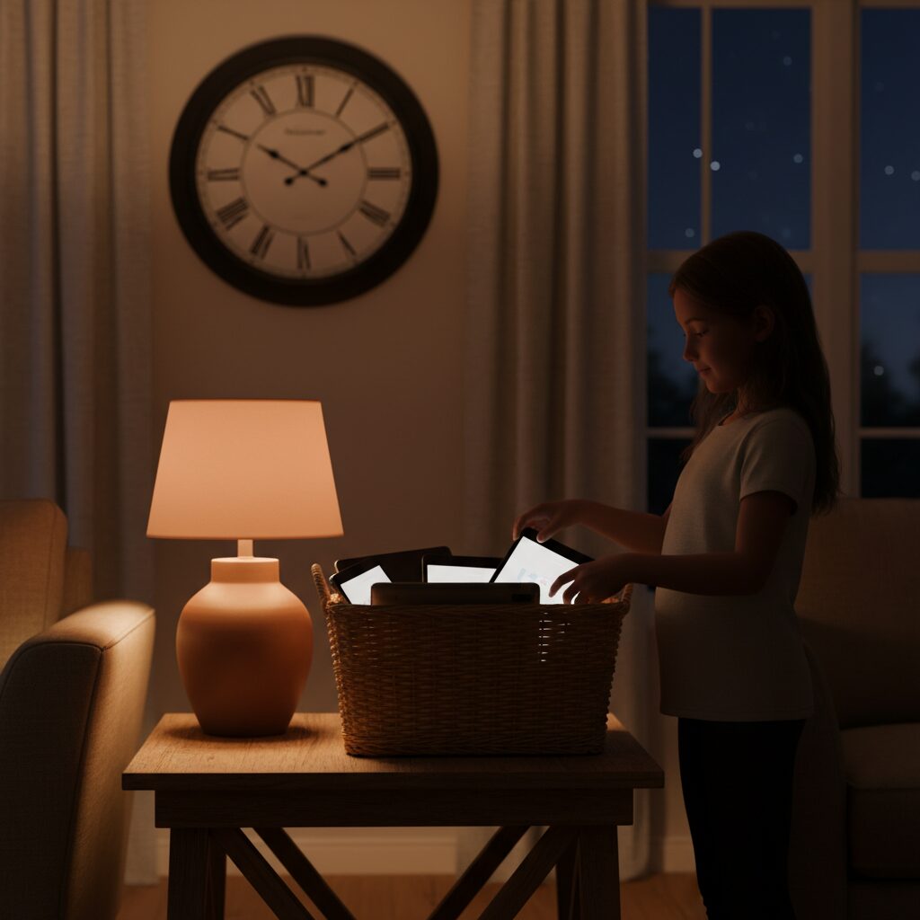 عائلة تستخدم التكنولوجيا بوعي