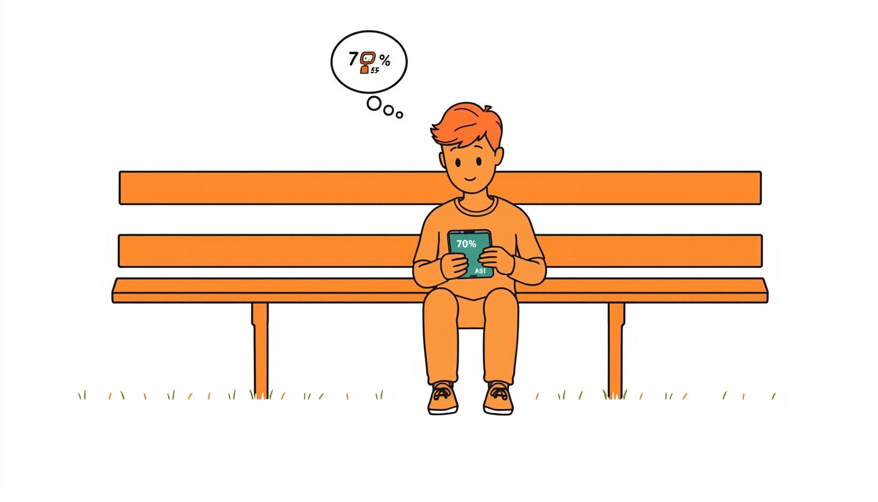スマホ画面に向かうティーンの横顔