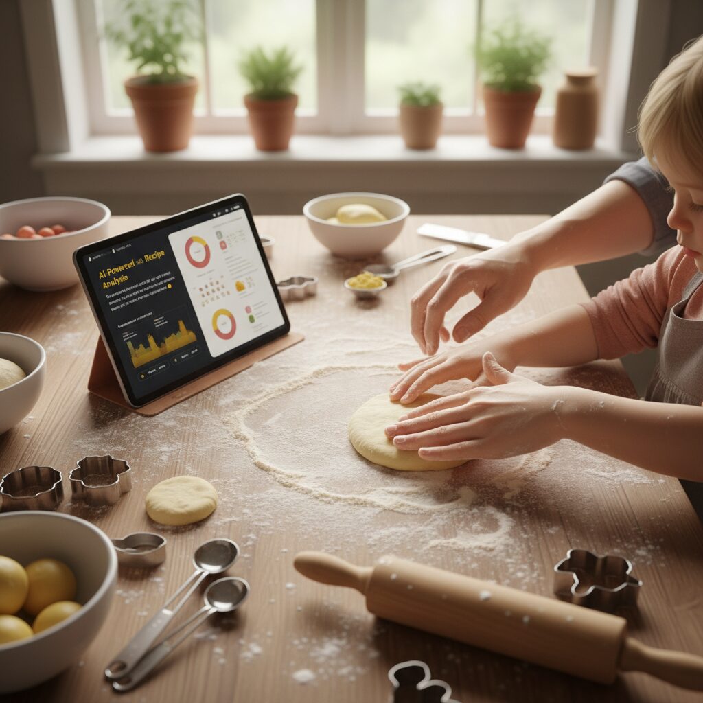 Gia đình tương tác với công cụ AI sáng tạo