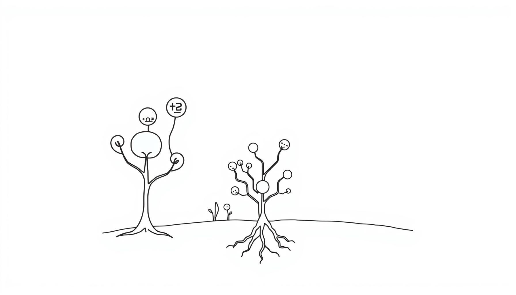 効率化を象徴するデータと子どもの笑顔