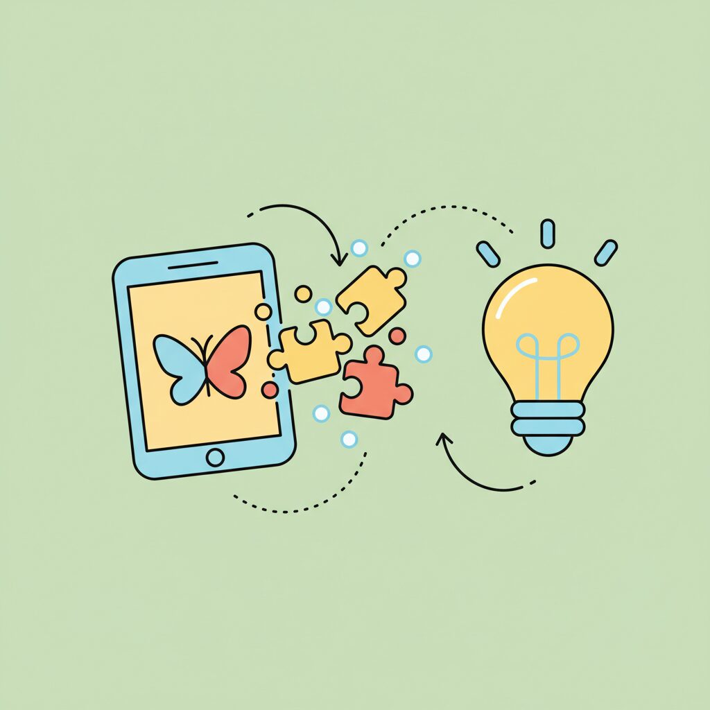 孩子观察昆虫的瞬间