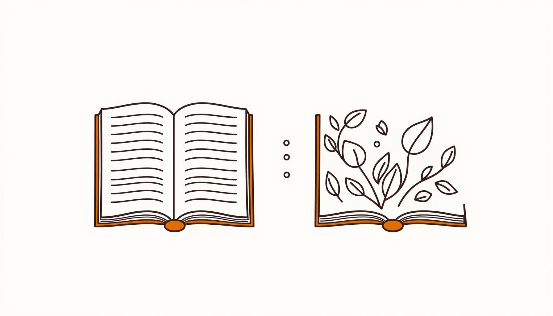 livros e tela digital lado a lado representando humano e IA