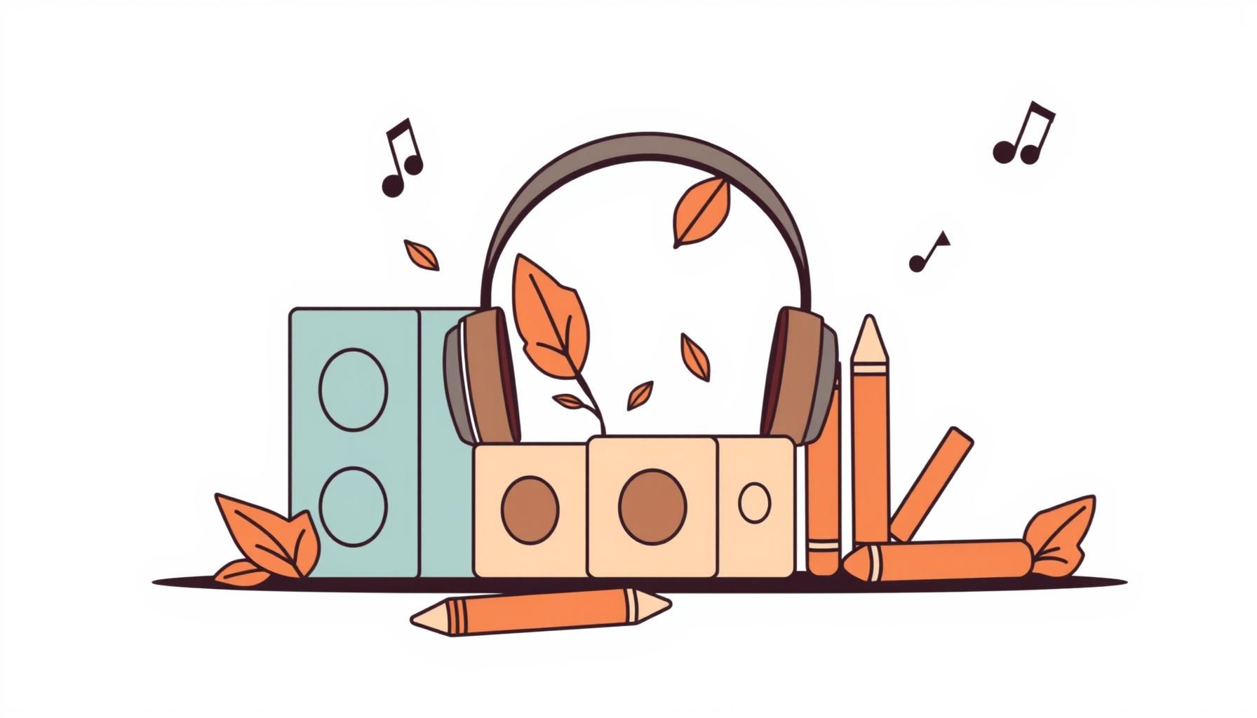 طفل يرسم بينما يستمع لنص مقروء