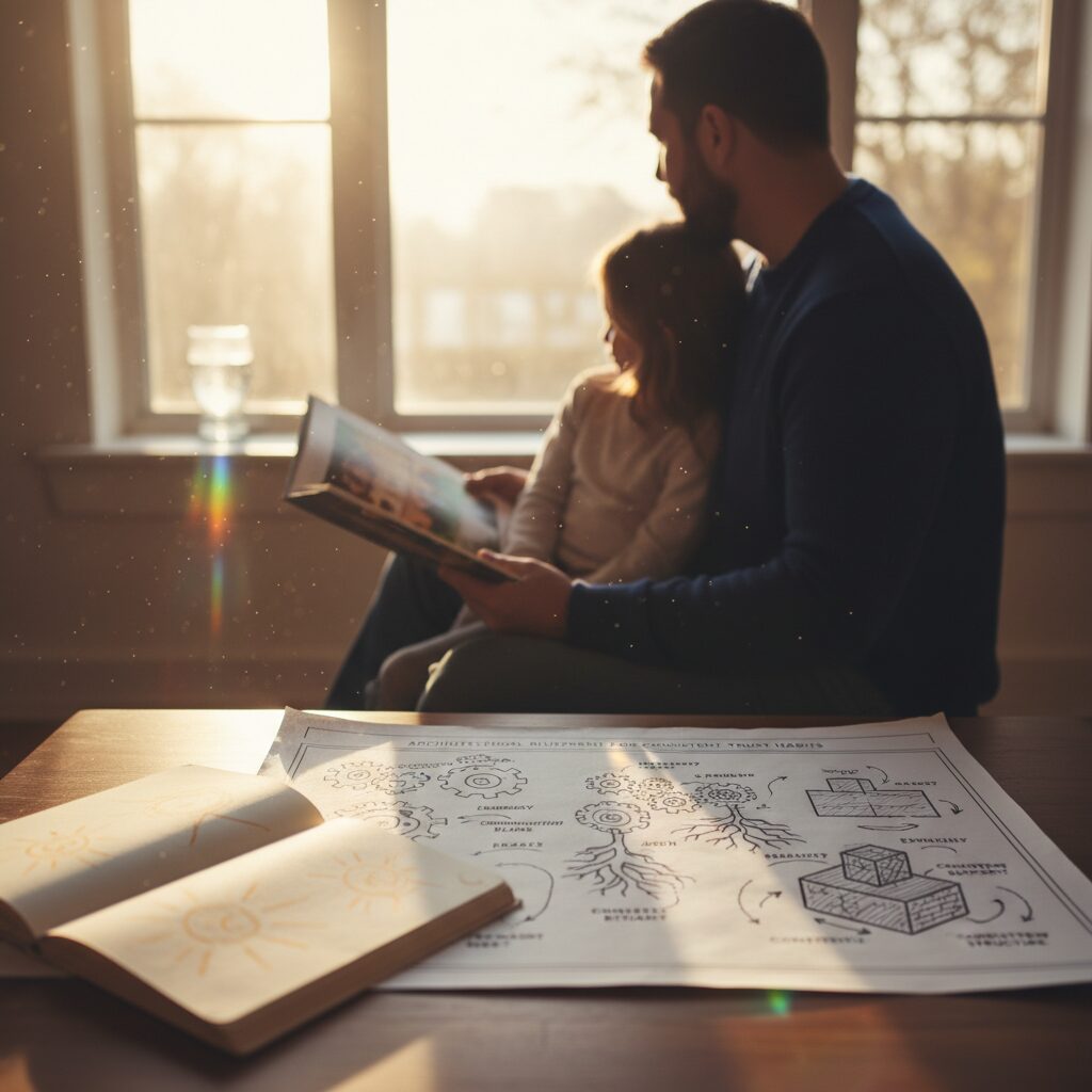 落ち葉を拾いながら会話する親子 季節の移ろいが育む共体験