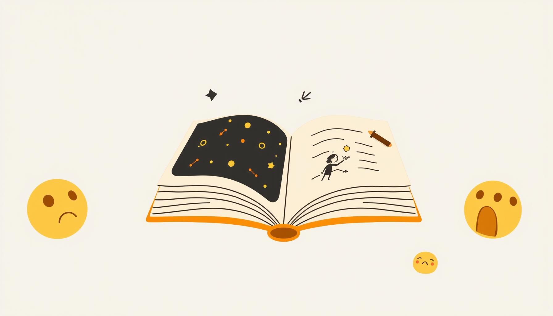 아이가 AI로 만든 별자리 동화책을 보며 신기해하는 모습