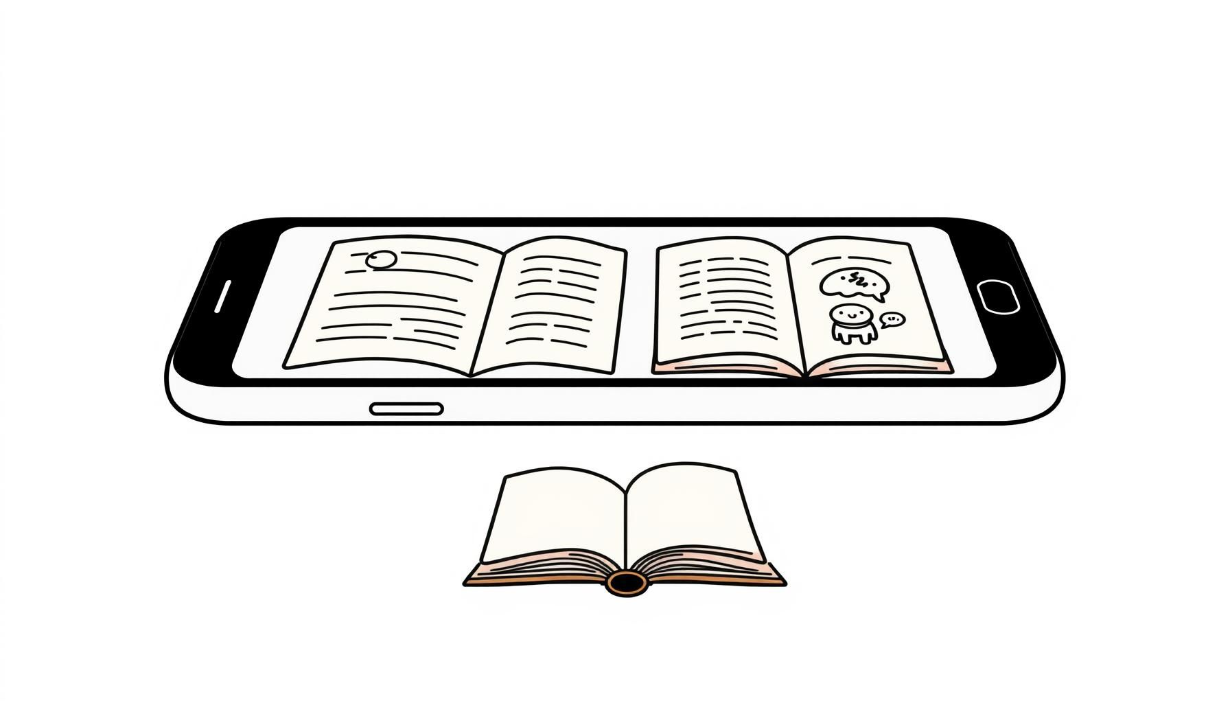 Pantalla móvil mostrando historias creadas con Gemini