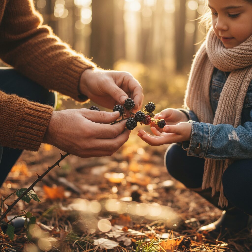 العائلة تمارس لعبة عيون دون مراقبة الشاشة