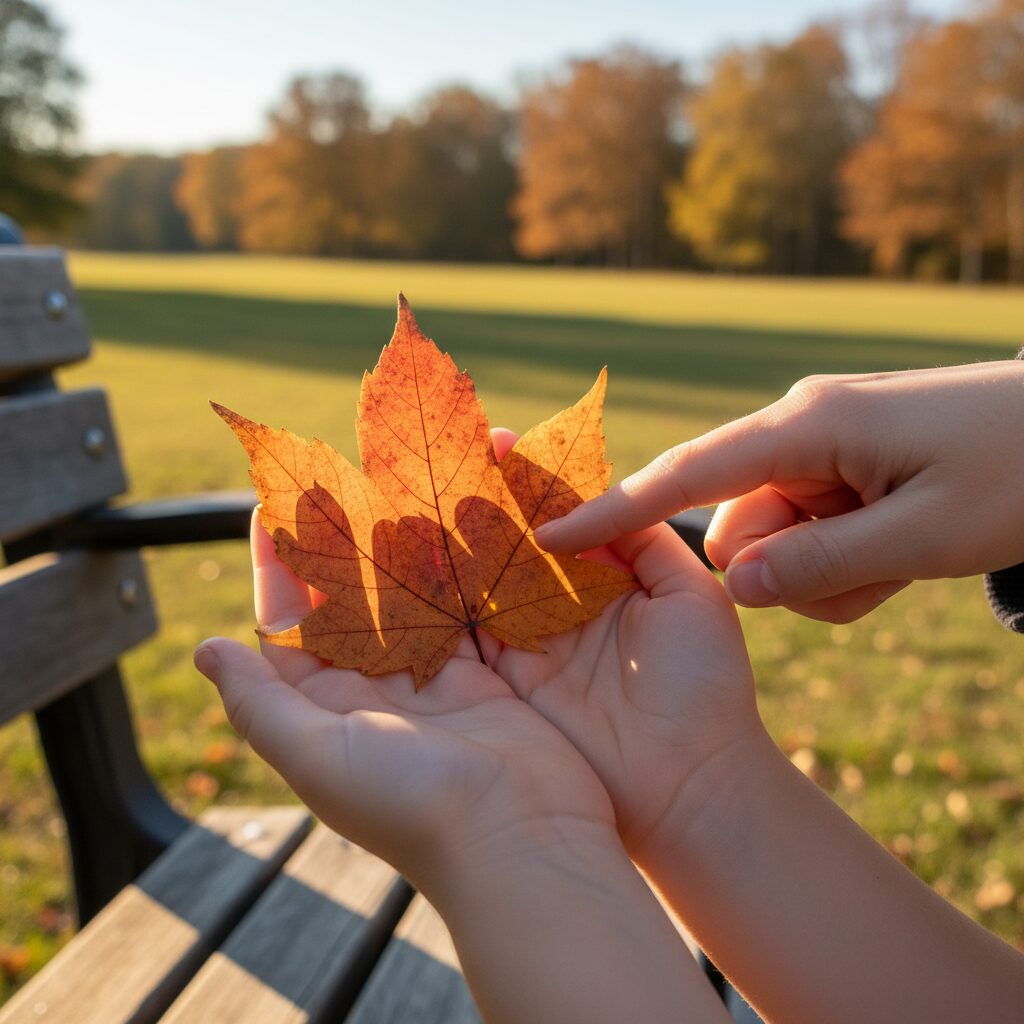 孩子与父亲在草地种树苗