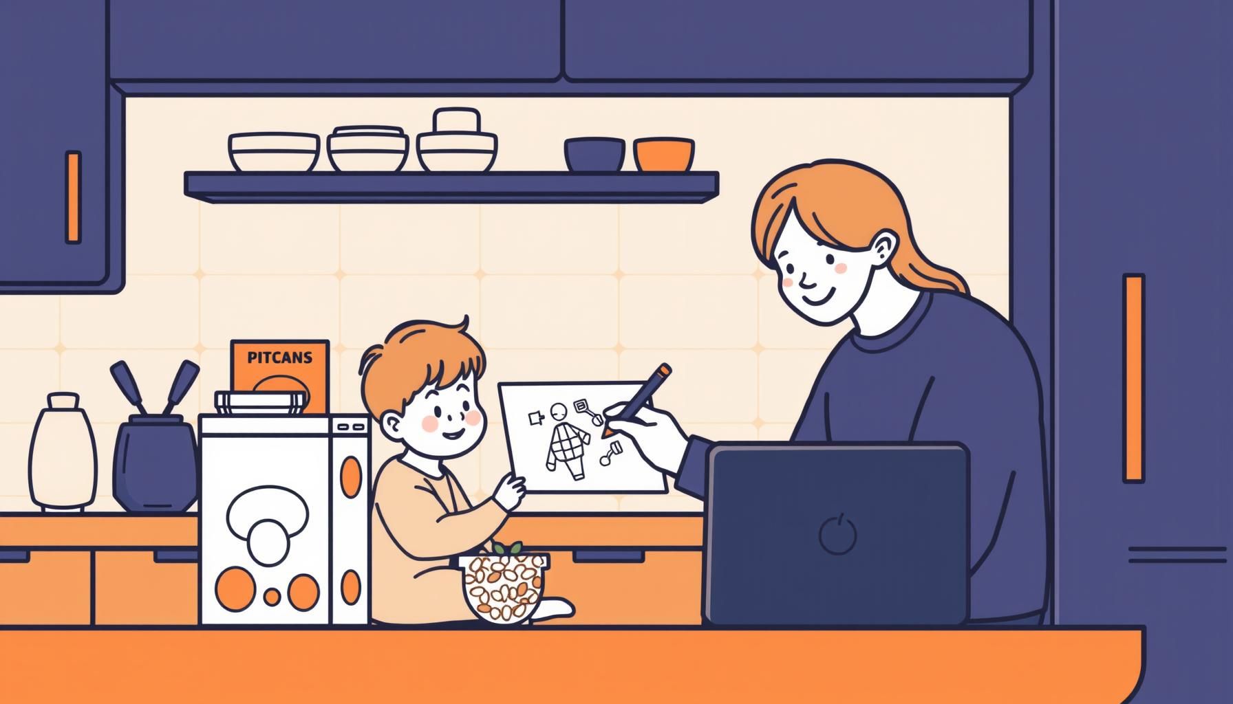 Lista ilustrada con cuatro pasos simples sobre fondo claro