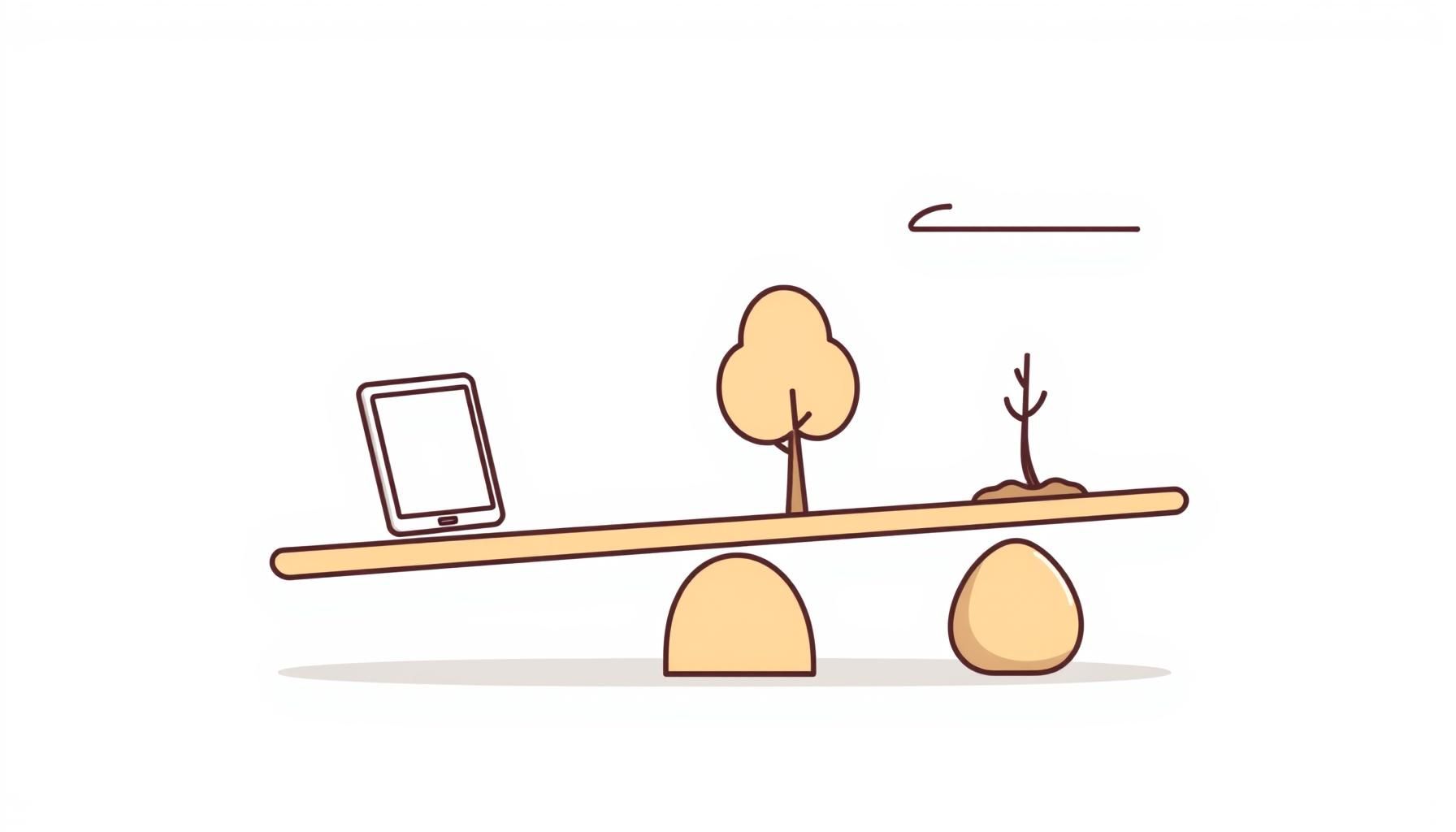 Enfant jouant dehors après avoir utilisé une tablette