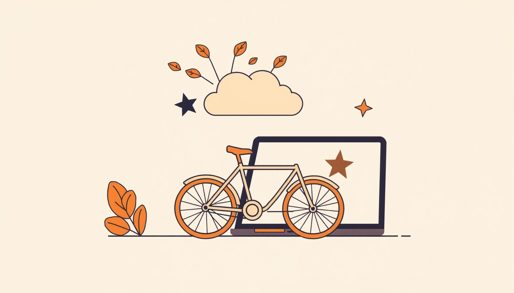 Anak Indonesia di depan laptop sambil tersenyum ceria