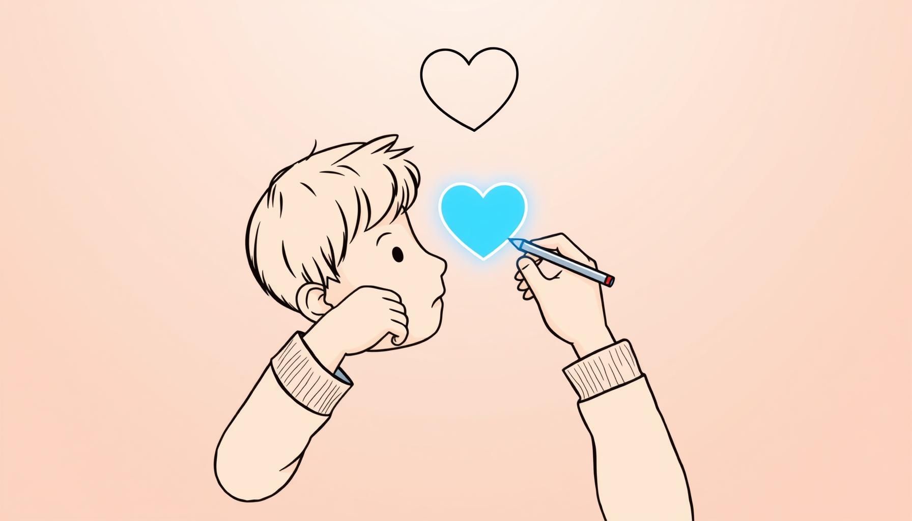 Pais e filhos sentados em círculo montando castelo de cartão com fios coloridos