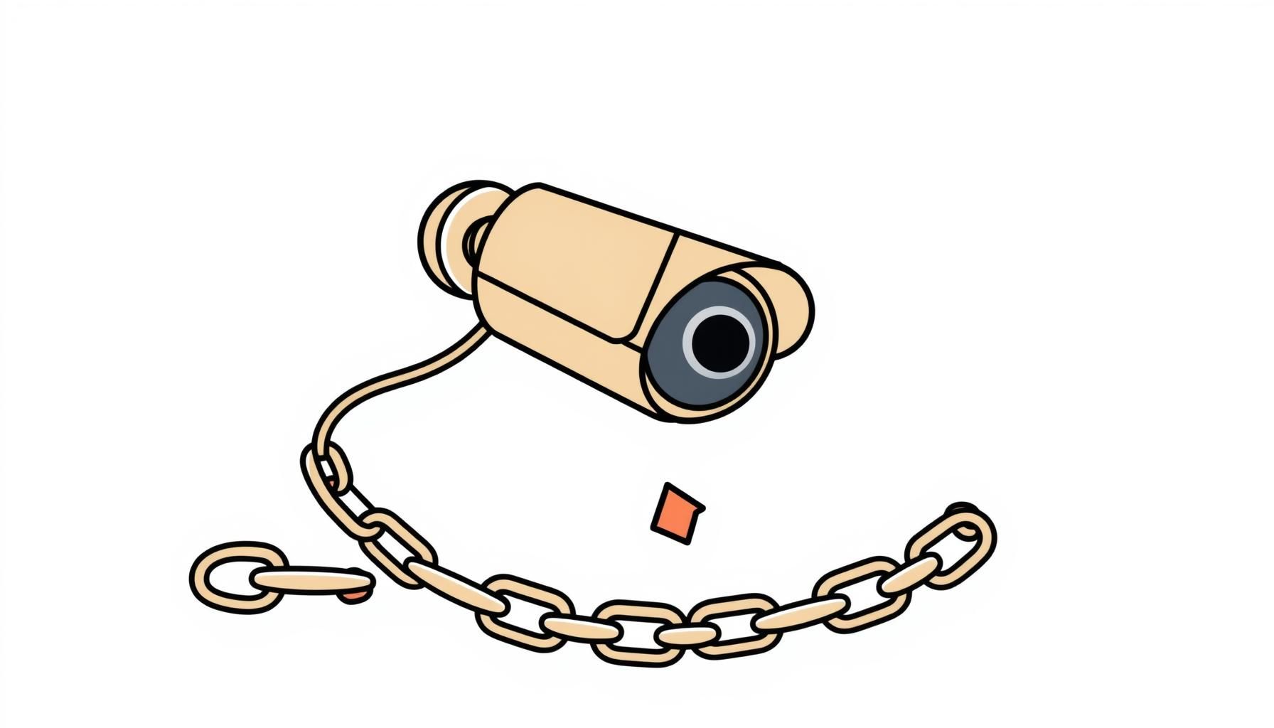 ilustración de cámaras de vigilancia en entorno escolar