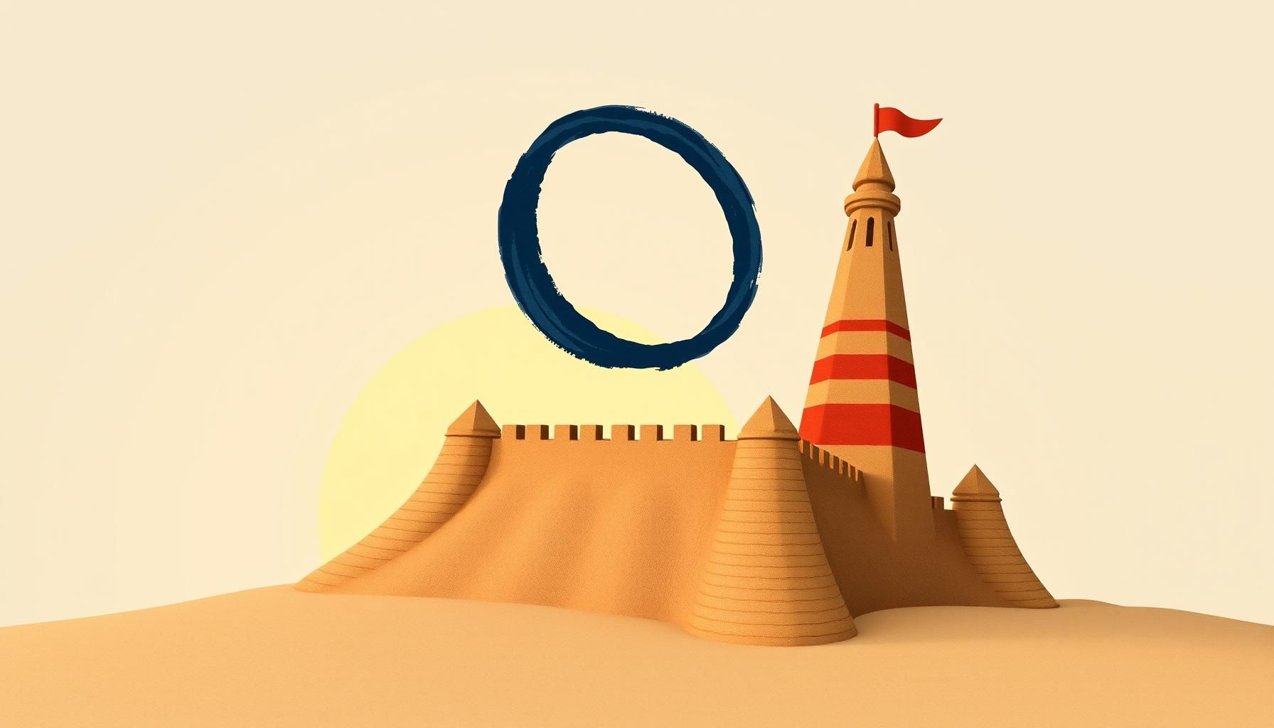 아이가 공원 모래밭에서 AI 생성 이야기 보며 환하게 웃는 모습