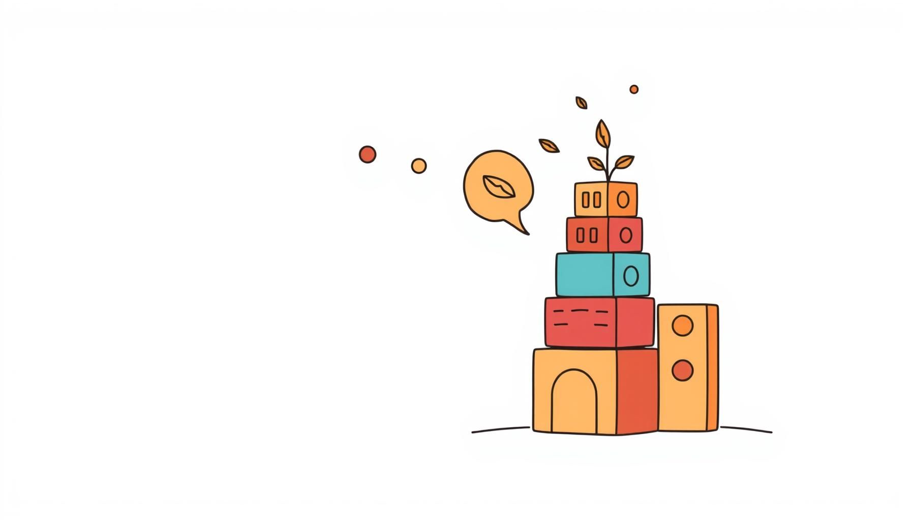 Trẻ em sáng tạo với khối gỗ màu sắc