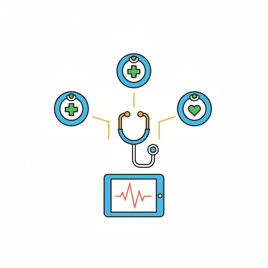 医師とAIが協働する医療プラットフォームイメージ