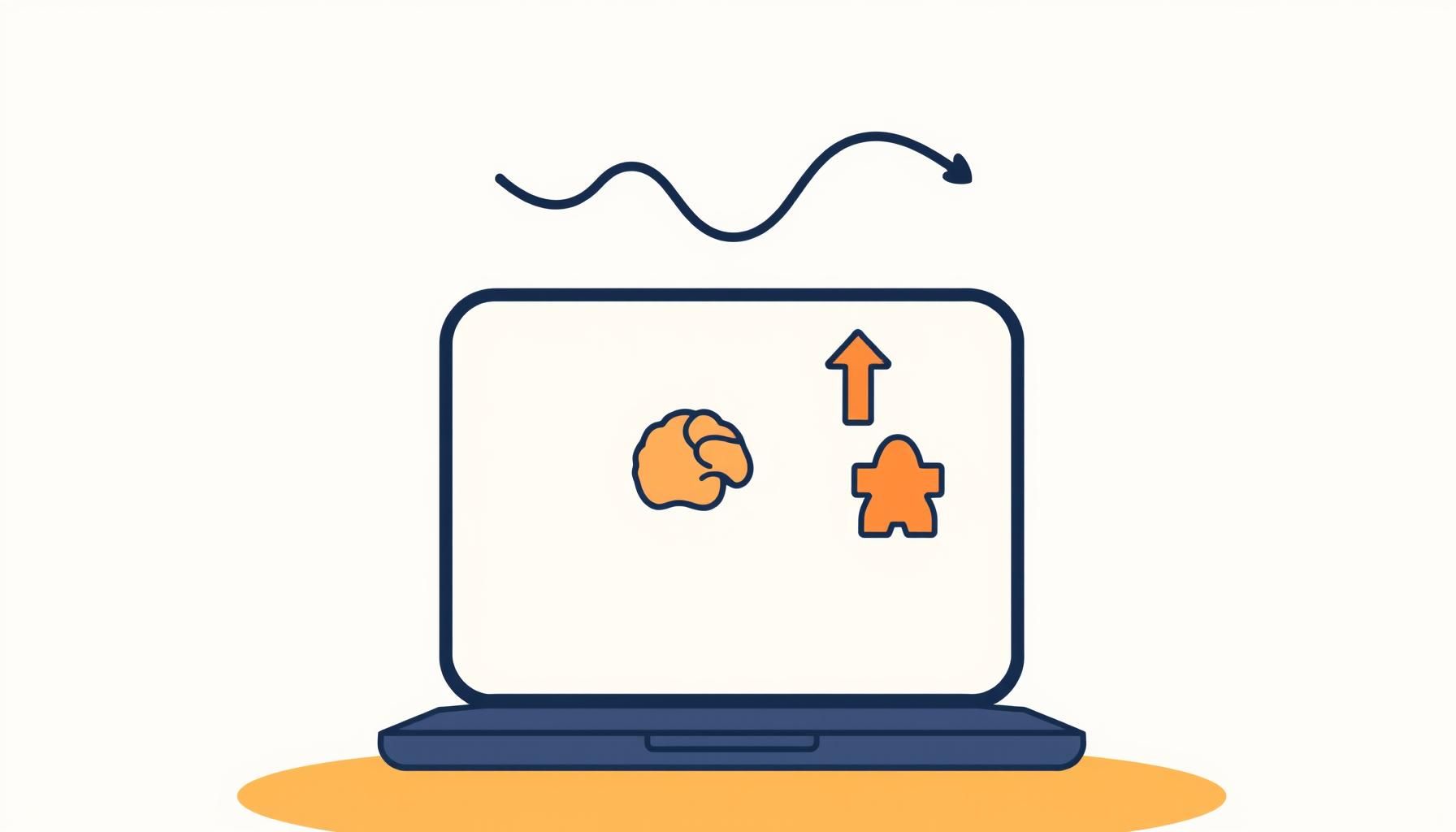 illustration of smart learning system adjusting content for child