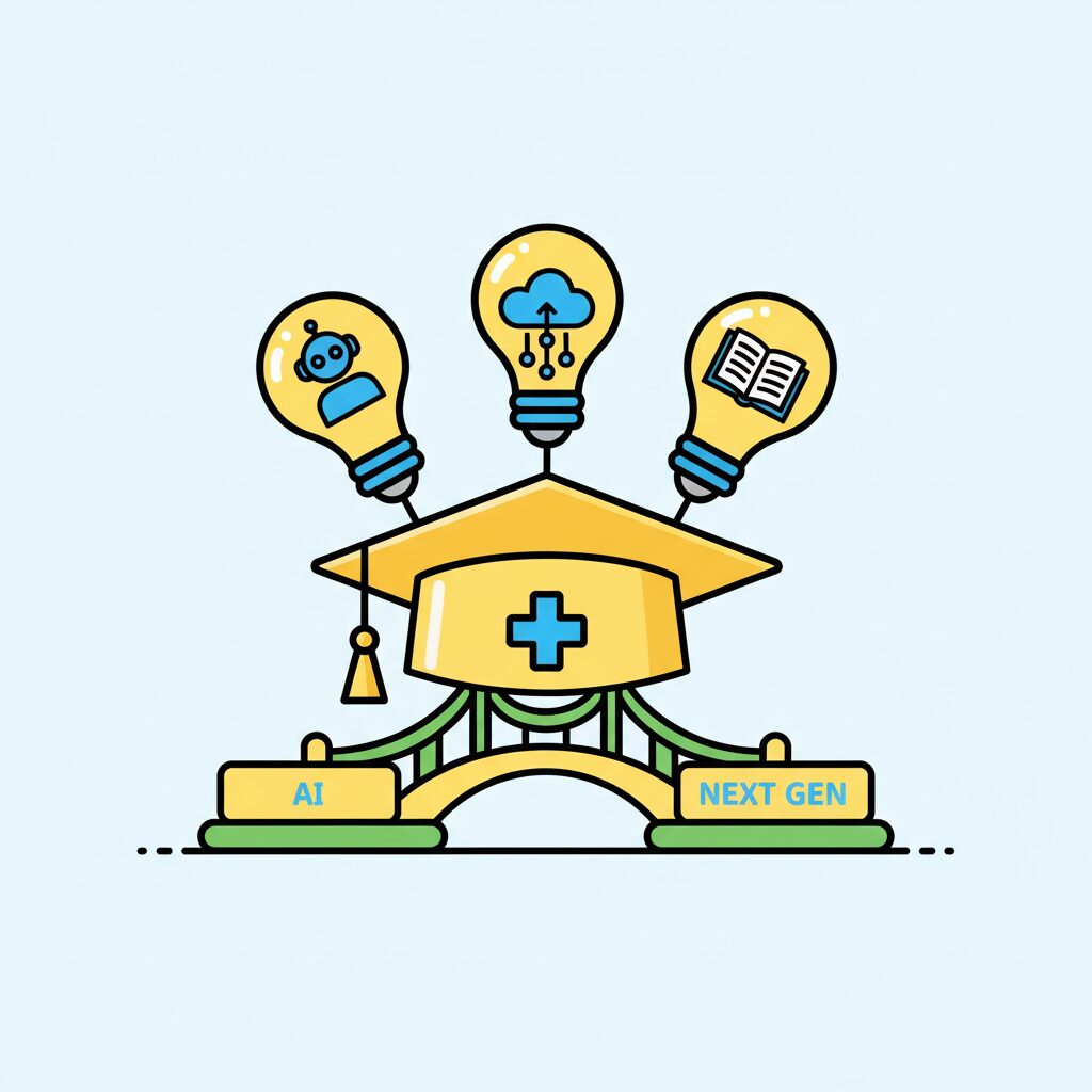Criança compartilhando ideias médicas com sistema digital
