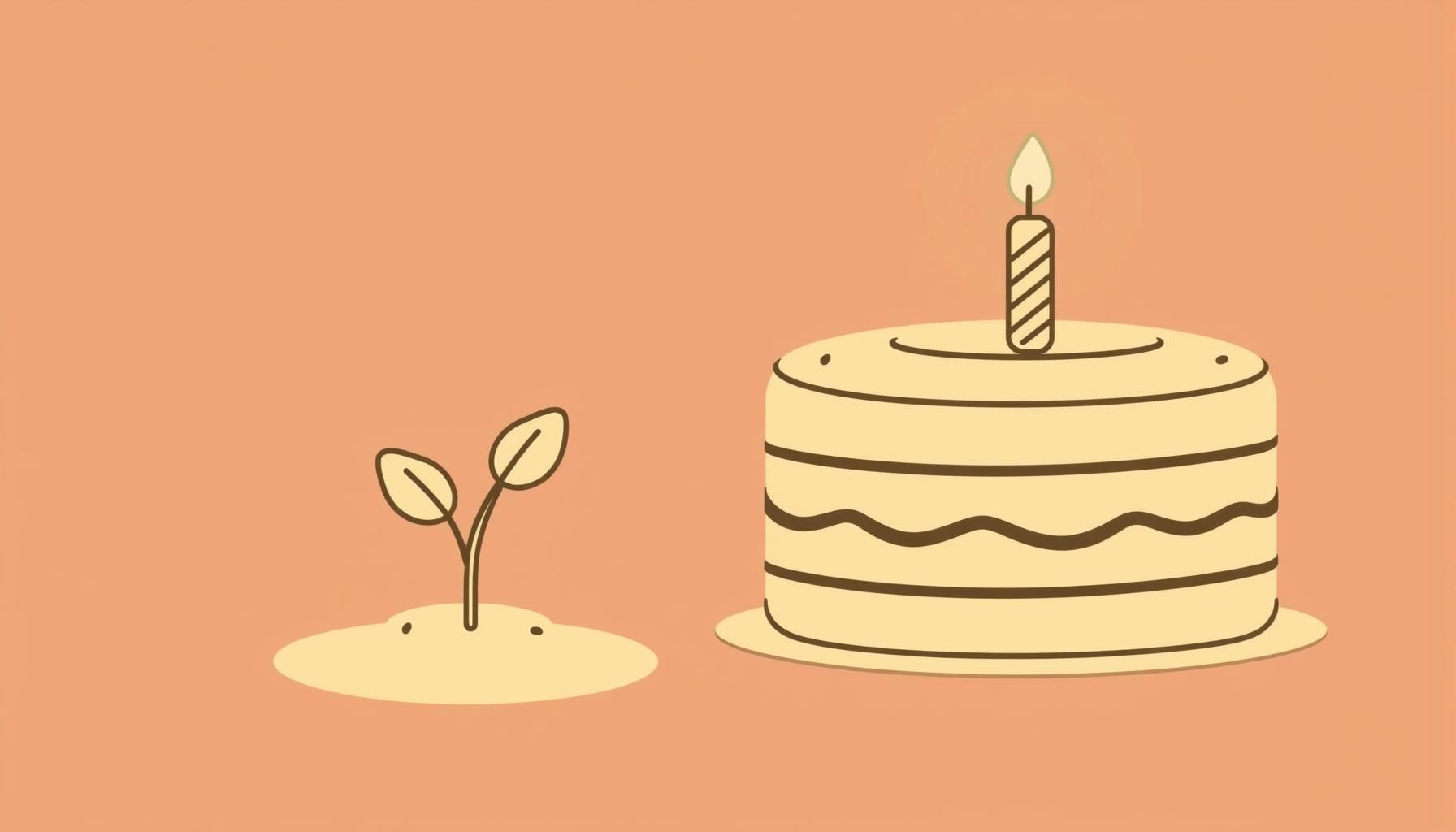 아이가 로봇과 함께 생일 케이크에 초를 꽂으며 성장을 축하하는 모습