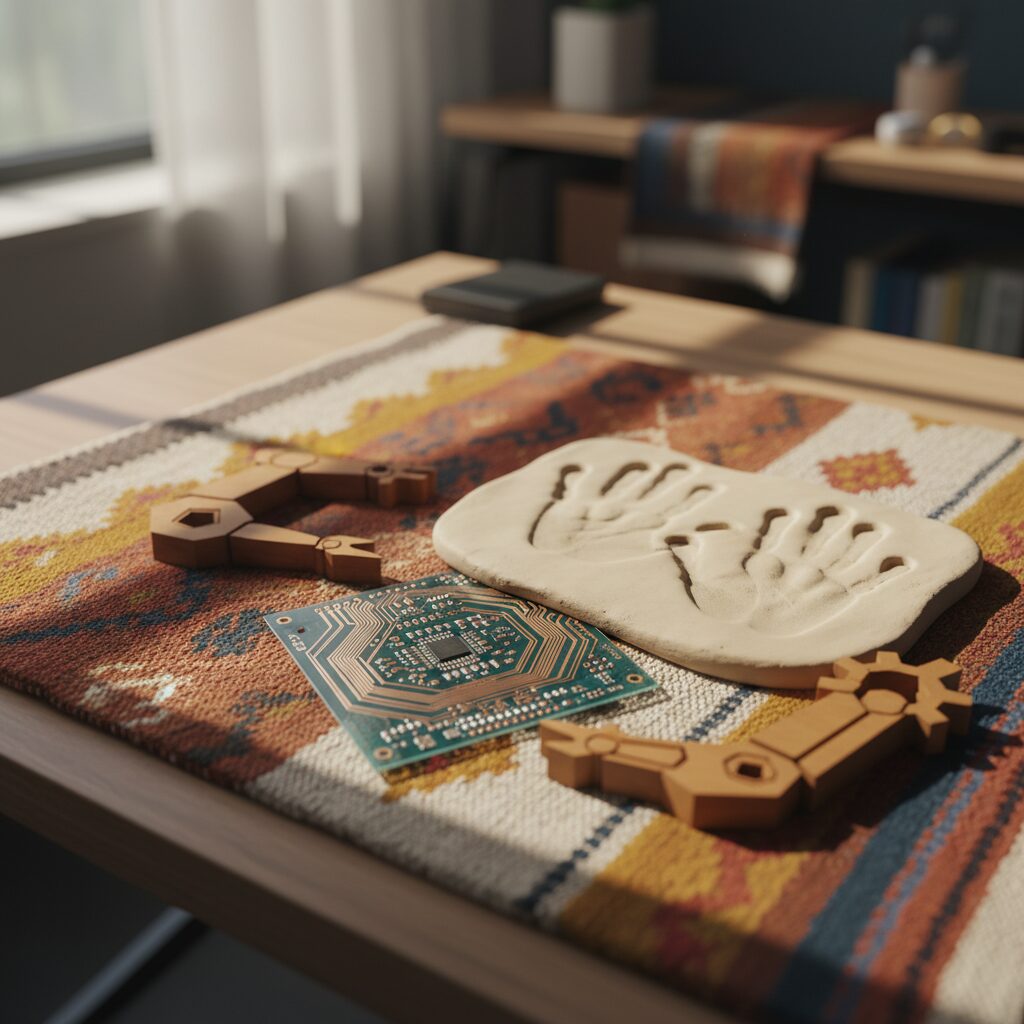 Minh họa hợp tác người máy trong công nghiệp