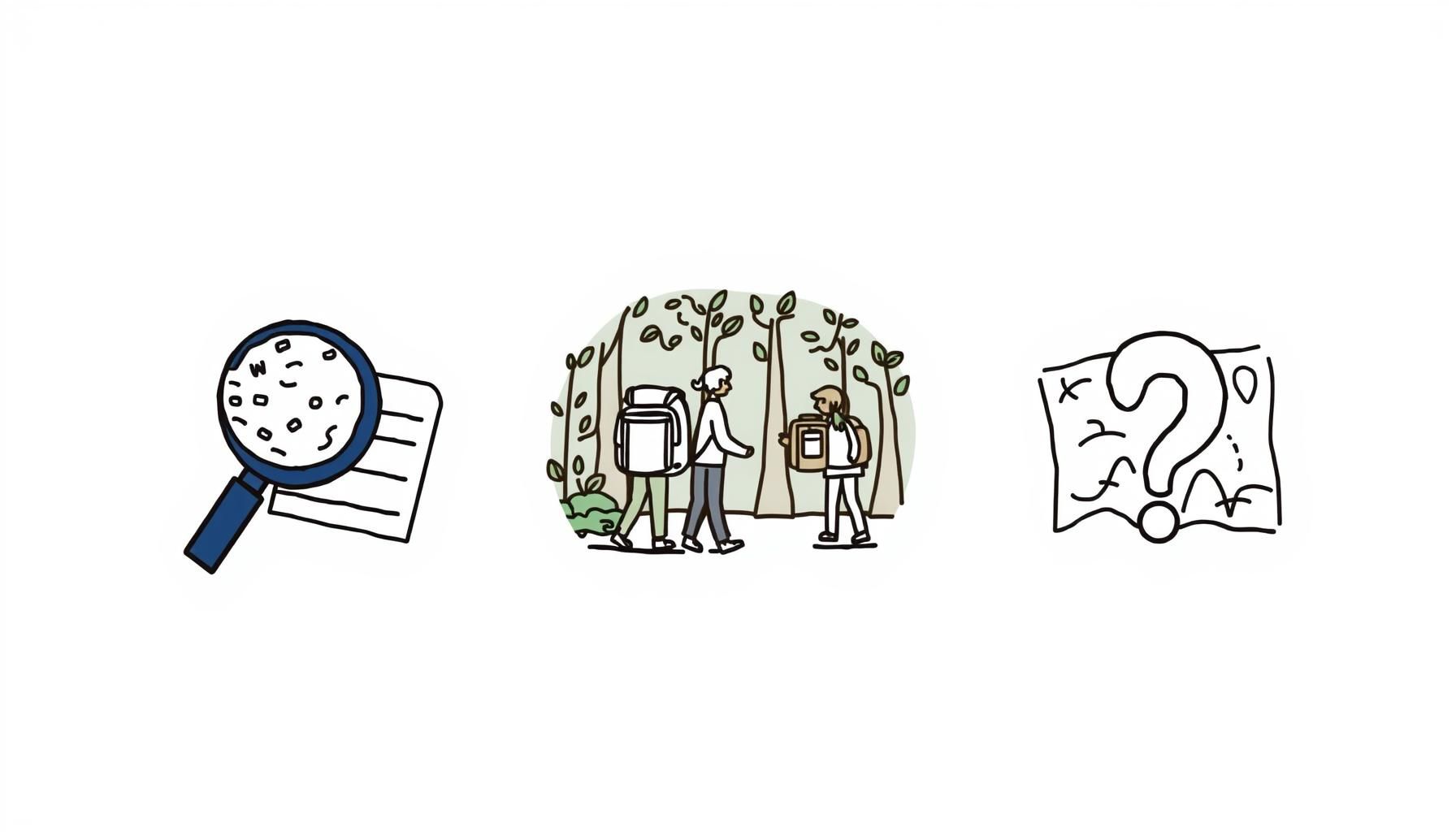 아이와 함께 단풍잎 모으는 가족