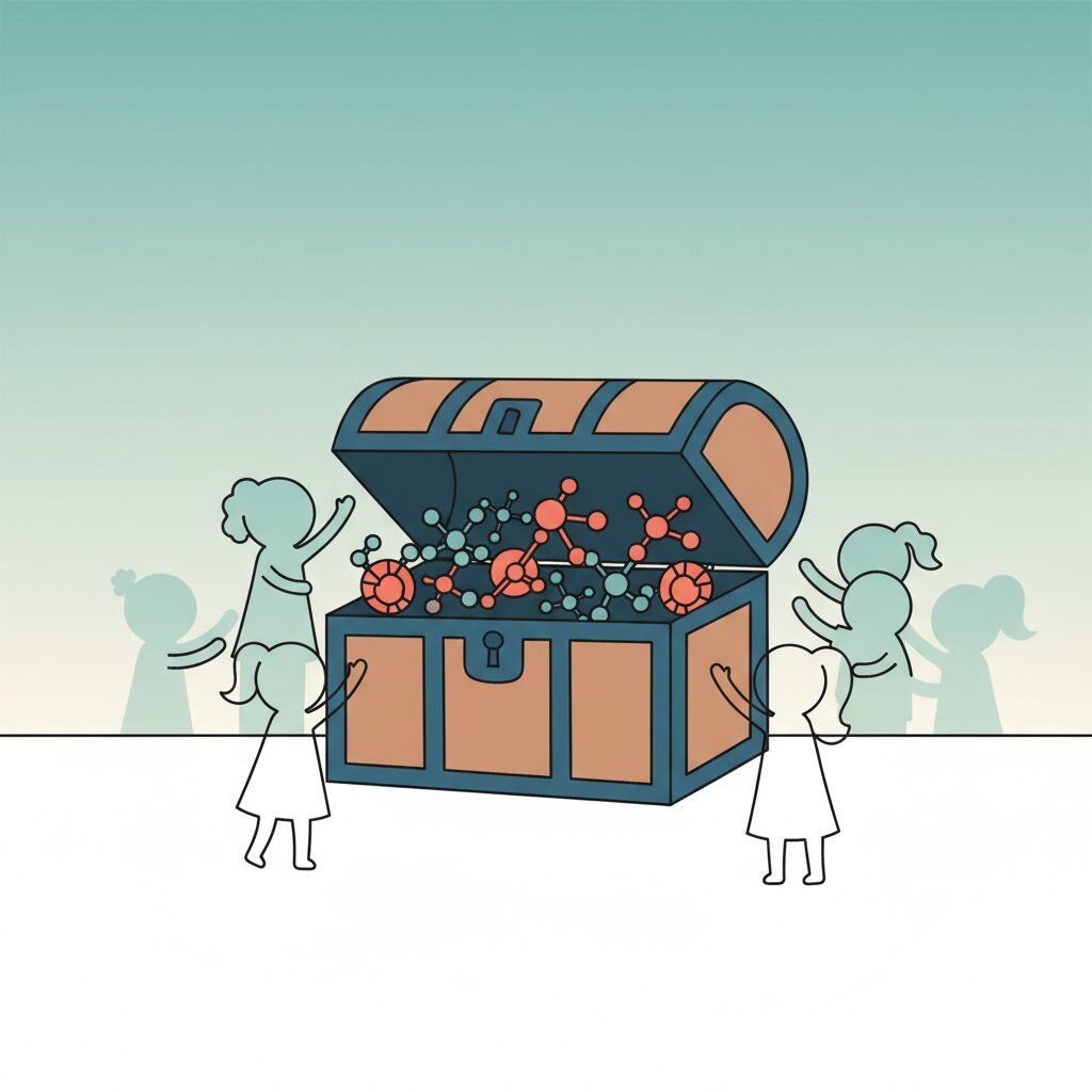 작은 가게 주인이 태블릿을 보며 기뻐하는 모습