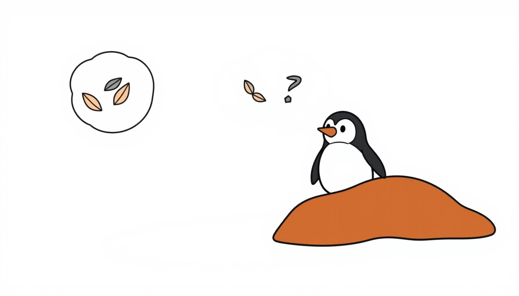 illustration enfant et pingouin IA encourageant un enfant