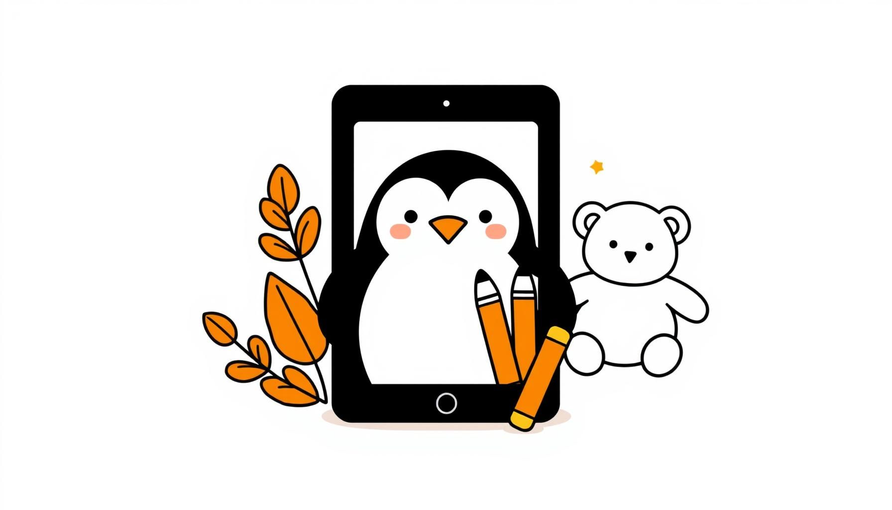 Criança curiosa explorando tablet com conteúdo educacional