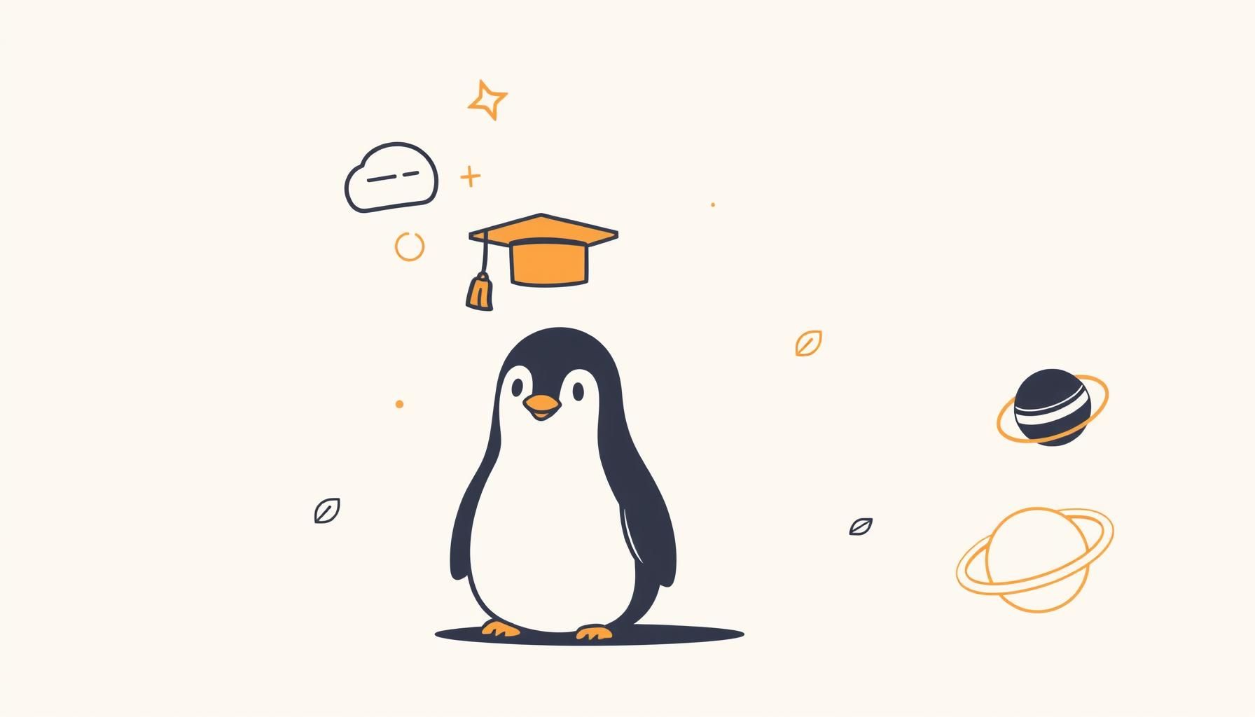 hình ảnh chú chim cánh cụt AI trong ứng dụng học tiếng Anh