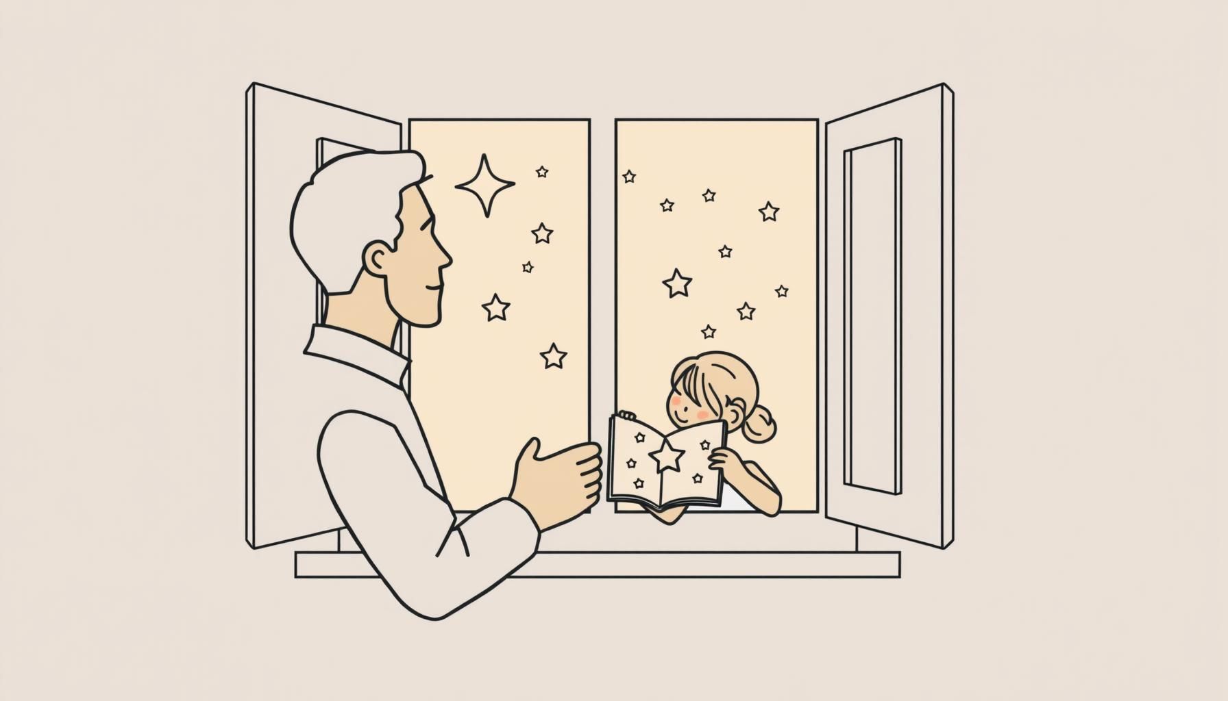 Niños contemplando un hermoso atardecer lleno de esperanza