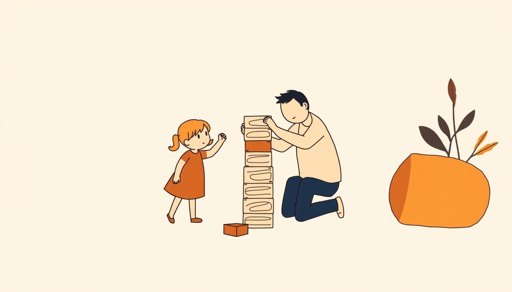 Niña explorando creativamente con juguetes y herramientas