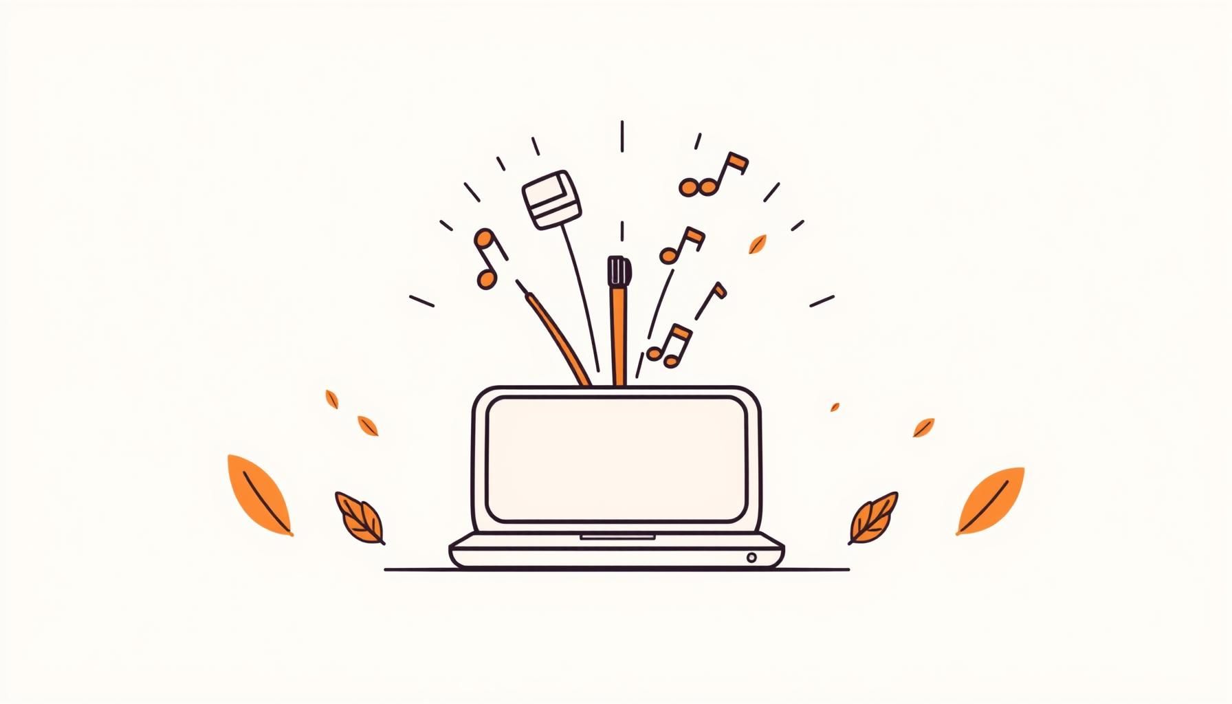 子どもたちが会話しながら学ぶ未来的な教室のイラスト