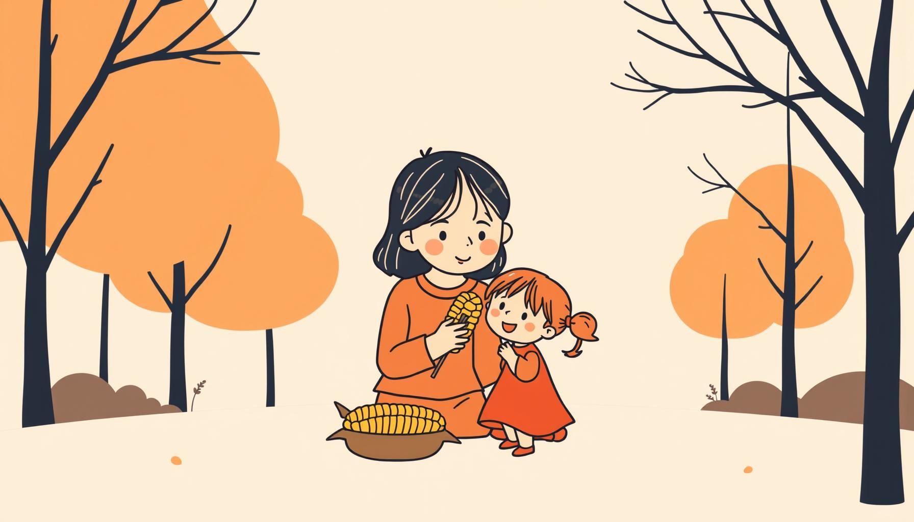 ayah dan anak berjalan di taman sore