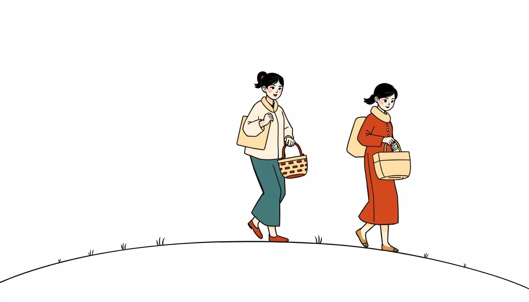 Família divide tarefas para carregar lanches durante passeio no parque
