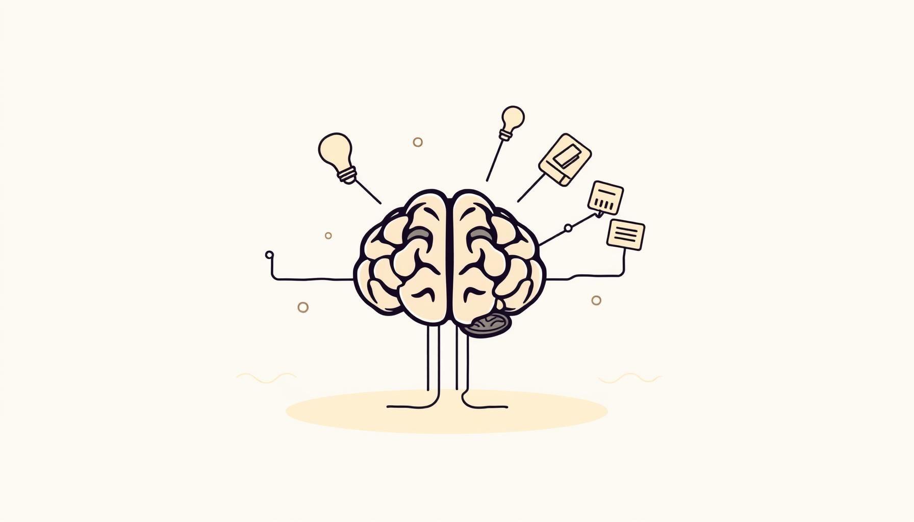 孩子在笔记本旁边思考与AI交互的画面