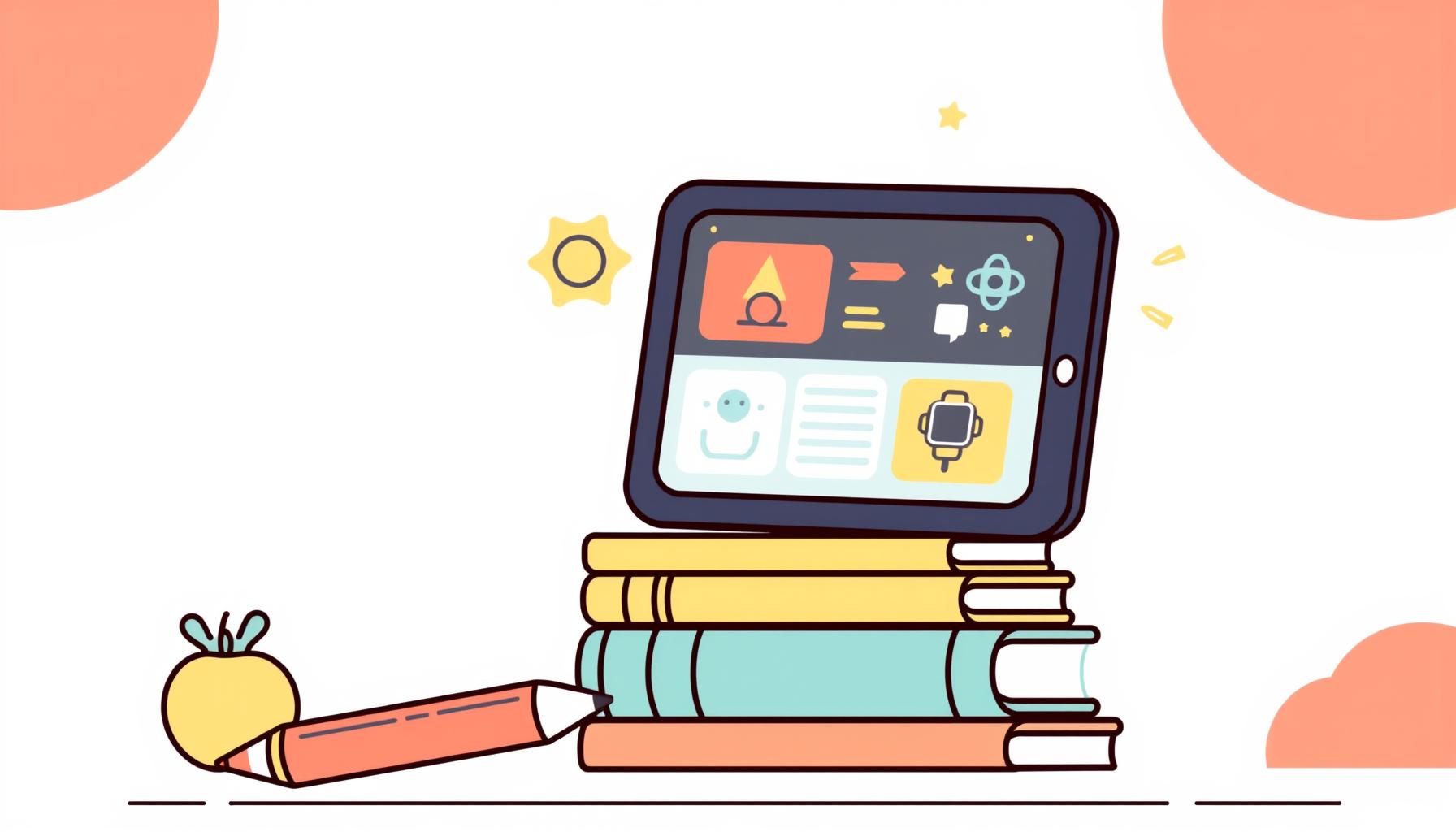 Criança interagindo com tecnologia educacional