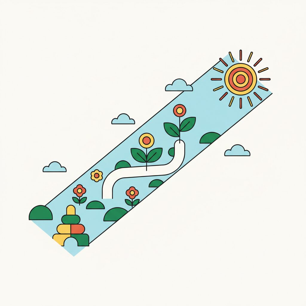 Enfant créatif jouant dehors