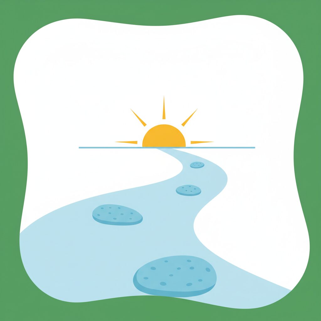 Jalan di hutan dengan pohon besar