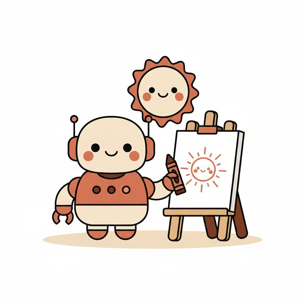 Parent and child exploring AI technology together